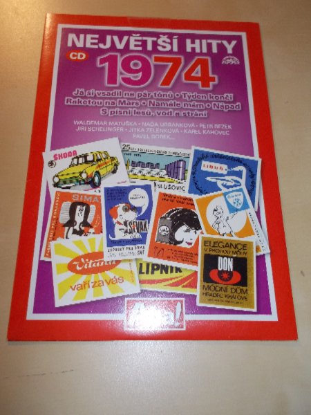 Various Artists - NEJVĚTŠÍ HITY 1974 (CD v pošetce) > varianta 1974