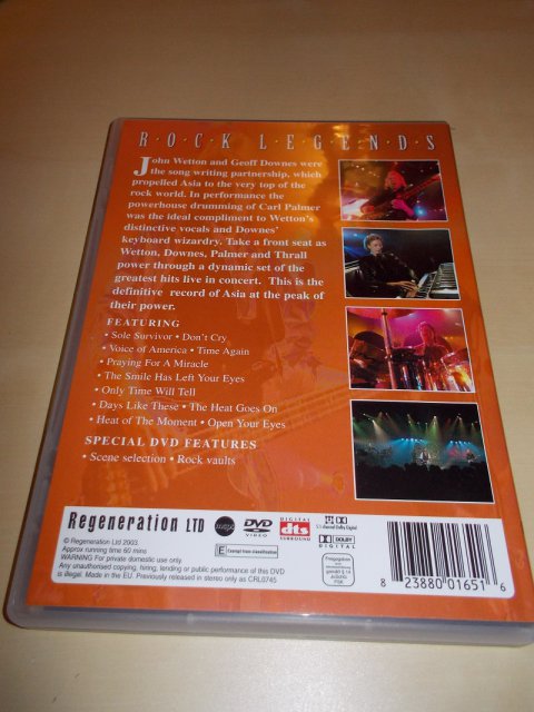 ASIA - ROCK LEGENDS (DVD) BAZAR ROZBALENO 