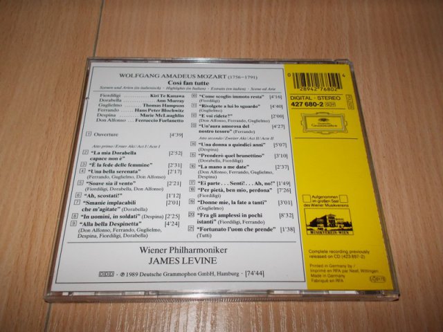 MOZART COSI FAN TUTTE - QUERSCHNITT (CD) BAZAR ROZBALENO