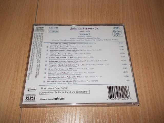 J. Strauss Jr.: 100 Most Famous Works Vol. 6 (CD) > varianta VOLUME 6 BAZAR ROZBALENO 