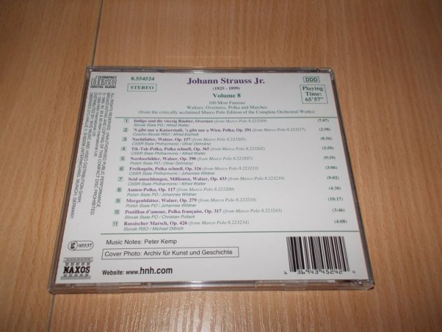 J. Strauss Jr.: 100 Most Famous Works Vol. 8 (CD) > varianta VOLUME 8 BAZAR ROZBALENO 