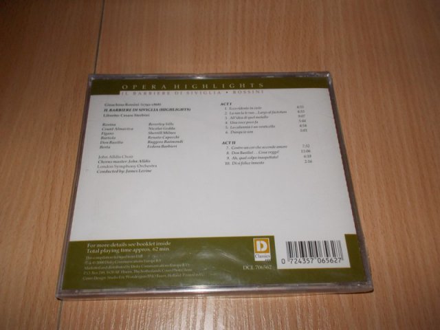 OPERA HIGHLIHTS - IL BARBIERE DI SIVIGLIA-ROSSINI (CD)