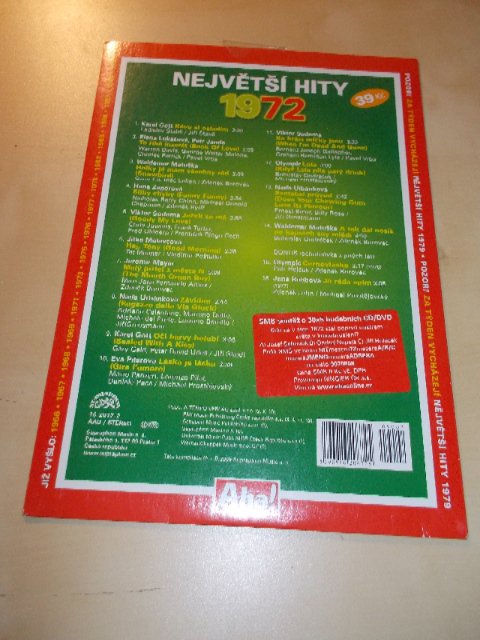 Various Artists - NEJVĚTŠÍ HITY 1972 (CD v pošetce) > varianta 1972