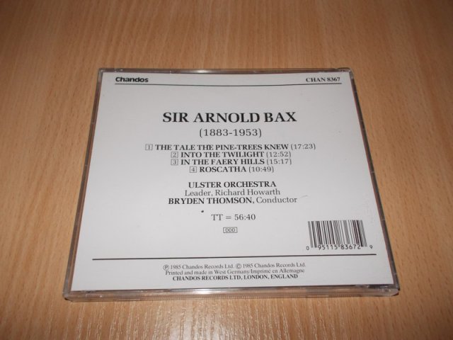 ARNOLD BAX: TONE POEMS Vol. 2 - Thomson-Ulster Orchestra - Chandos CHAN (CD) BAZAR ROZBALENO 
