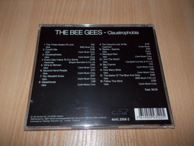 THE BEE GEES - Claustrophobia (CD) BAZAR ROZBALENO 