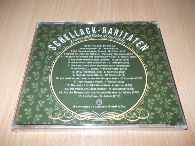 SCHELLACK - RARITATEN - Unvergesliche Kino - Hits (CD)