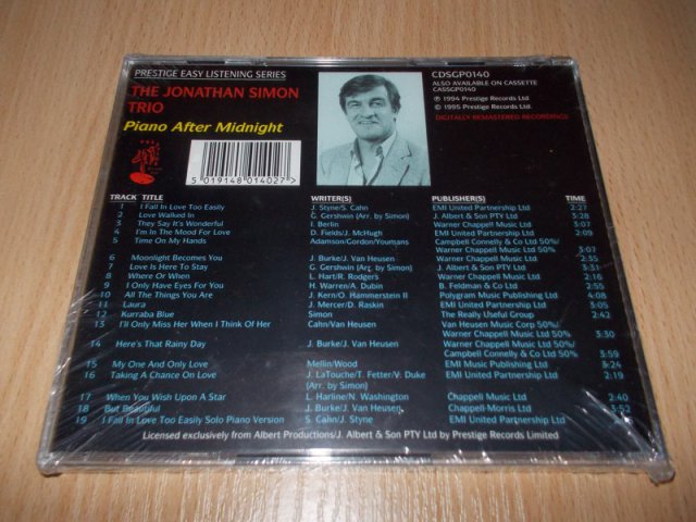 The Jonathan Simon Trio - Piano After Midnight (CD) BAZAR ROZBALENO 