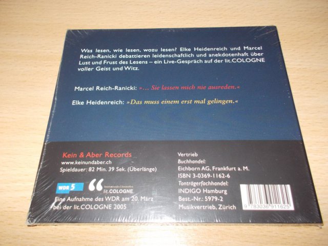 Elke Heidenreich - Marcel Reich-Ranicki - Wozu Lesen? (CD)
