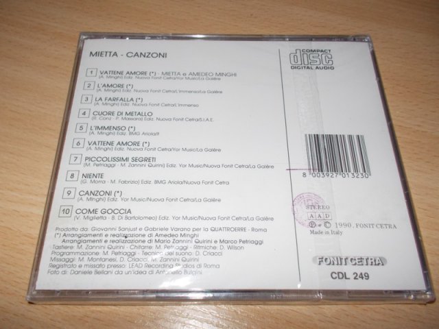 MIETTA CANZONI (CD)