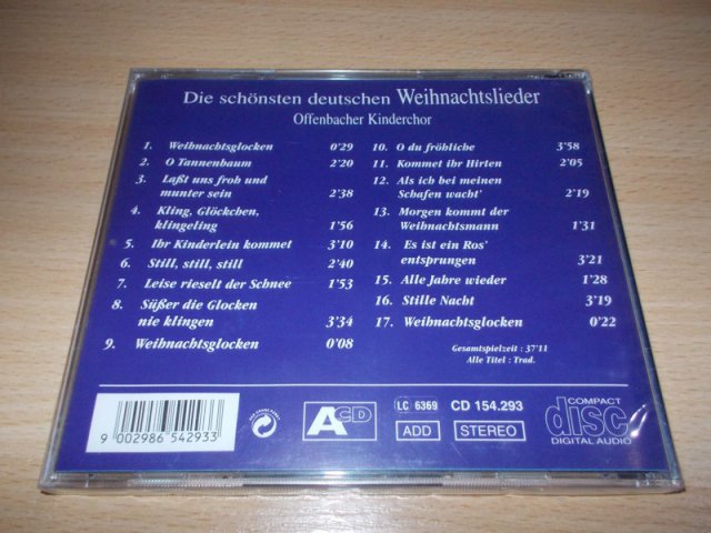Die schönsten deutschen Weihnachtslieder (CD) BAZAR ROZBALENO 