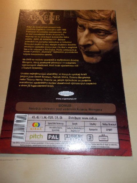ARSENAL - Arsénova jedenáctka (DVD v pošetce)