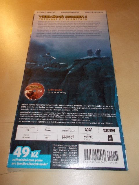 Vesmírná Odysea - Putování po planetách (DVD v pošetce) - 1 DÍL > varianta 1 DÍL.