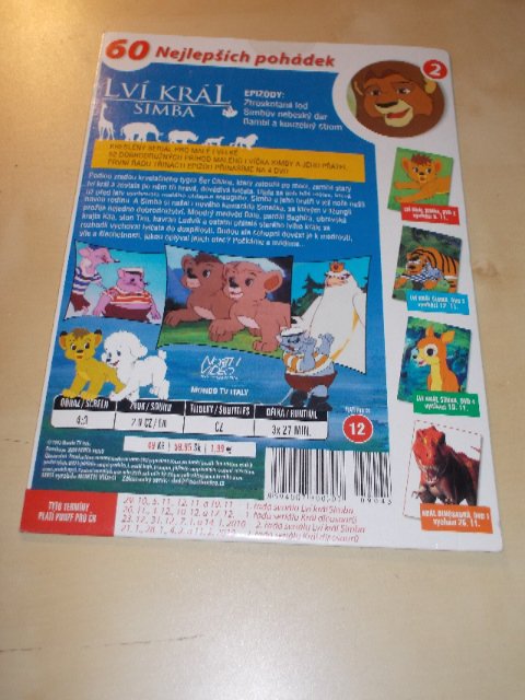 Lví král Simba - DOBRODRUŽNÉ PŘÍHODY LVA SIMBY A JEHO PŘÁTEL (DVD v pošetce)