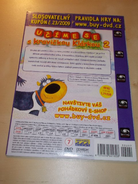 UČÍME SE S KRAVIČKOU KLÁRKOU 2. (DVD v pošetce)