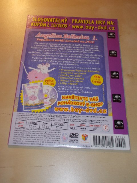 Angelina Ballerina 1 DISK. - (DVD v pošetce) > varianta 1 DISK.