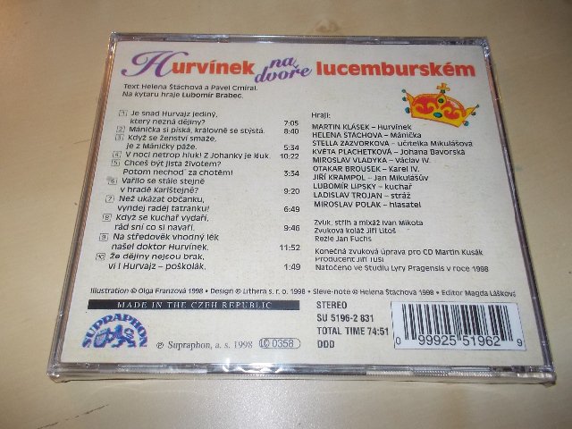 S + H - Hurvínek na dvoře lucemburském (audiokniha) (CD) 
