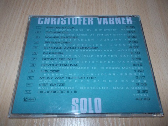 CHRISTOFER VARNER - SOLO (CD) BAZAR ROZBALENO