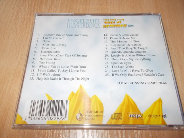 Engelbert Humperdinck - Lazy Crazy Hazy Days Of Summer Live (CD)