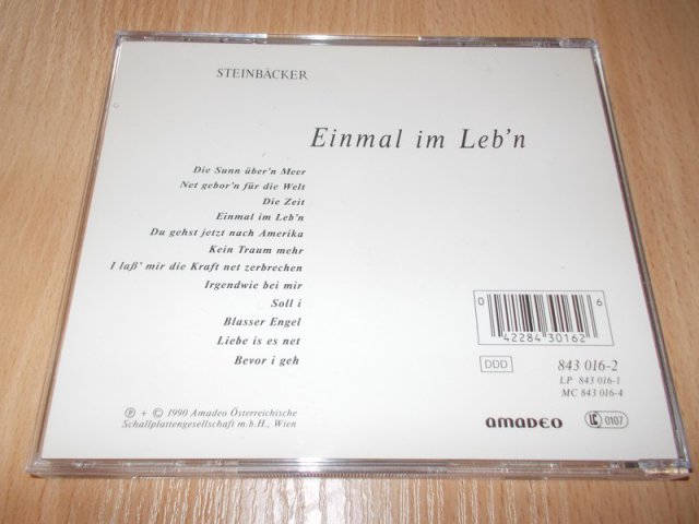 STEINBACKER- EINMAL IM LEBEN (CD)