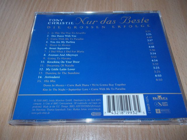 TONY CHRISTIE - NUR DAS BESTE (CD) BAZAR ROZBALENO