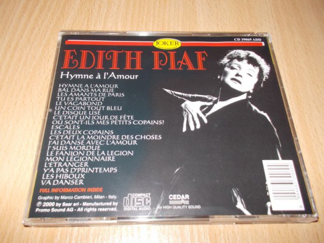 Edith Piaf - Hymne á L´amour (CD) BAZAR ROZBALENO
