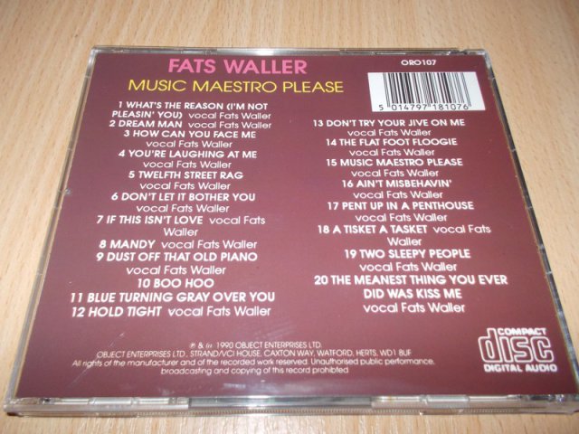 FATS WALLER - MUSIC MAESTRO PLEASE (CD)