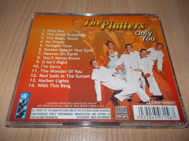 THE PLATTERS - ONLY YOU  (CD) > varianta oranžová verze