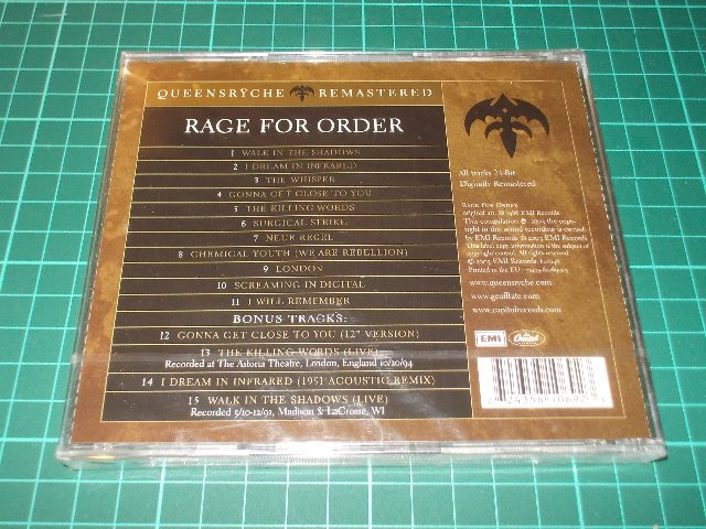Queensrÿche - Rage For Order (CD) (Remastered)