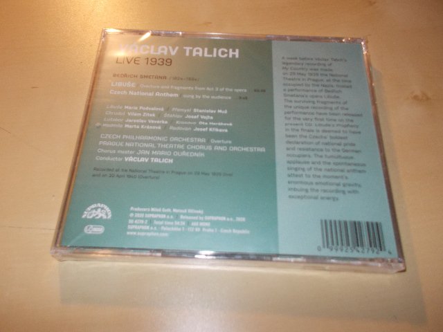 Česká filharmonie - Orchestr Národního divadla v Praze, Václav Talich Live 1939 (CD)