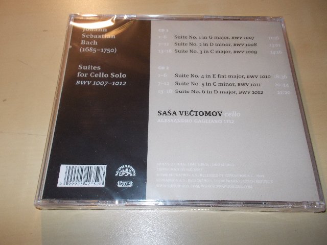 BACH GELLO SUITES - SAŠA VEČTOMOV (2CD)