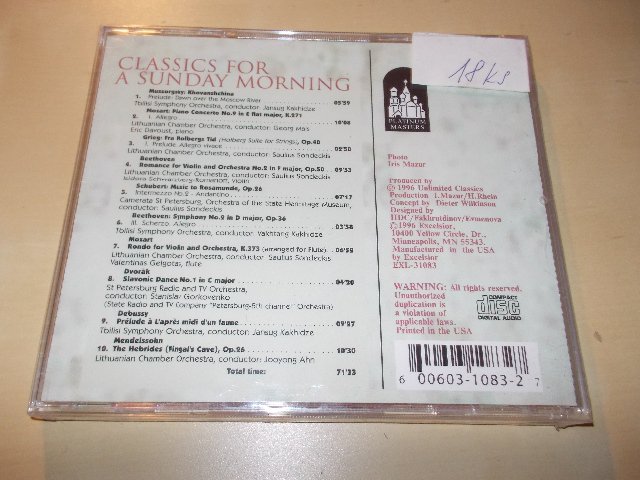 Various -  CLASSICS FOR A SUNDAY MORNING (CD) ČASOVĚ OMEZENÁ AKCE