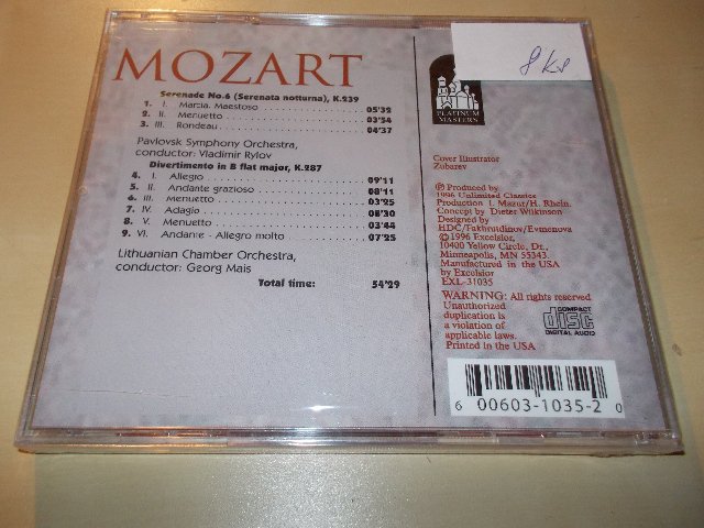 MOZART - Lithuanian Chambert Orchestra (CD)