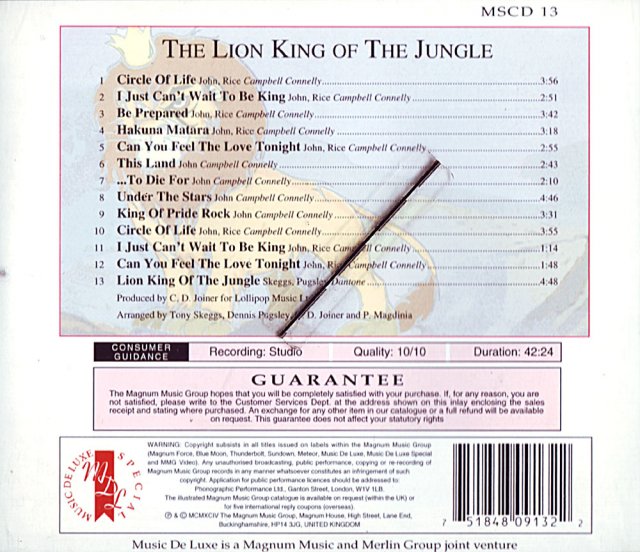 The Overtures Perform Music From The Lion King (CD) BAZAR ROZBALENO