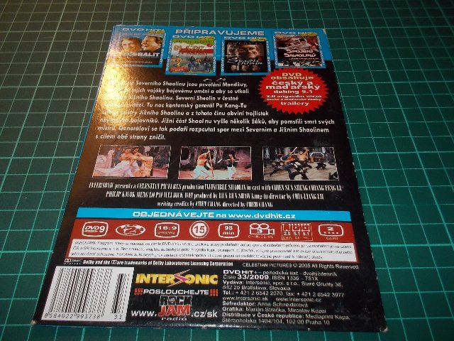 Nepřemožitelný shaolin (DVD v pošetce) > varianta 3 DVD