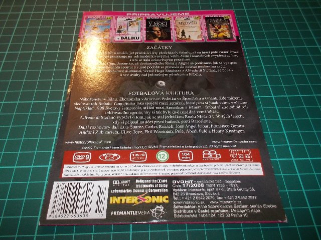 Dokumentární - Historie fotbalu: Nejlepší sport na Zemi (DVD v pošetce) > varianta 1 DVD