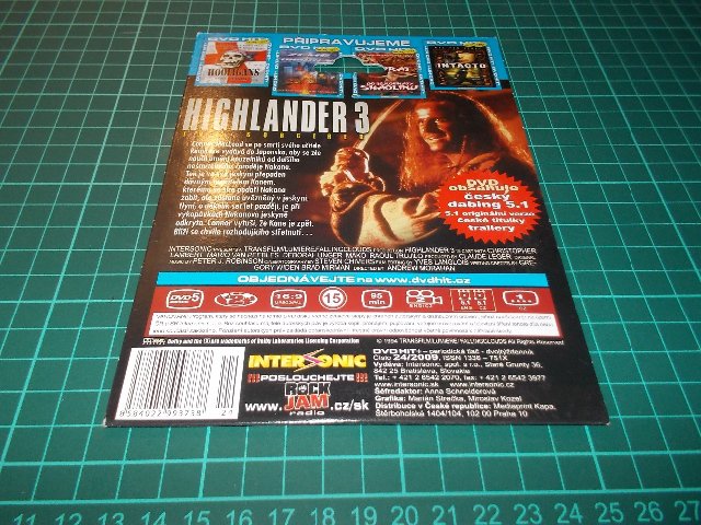 Highlander 3 (DVD) > varianta 3 (DVD v pošetce)