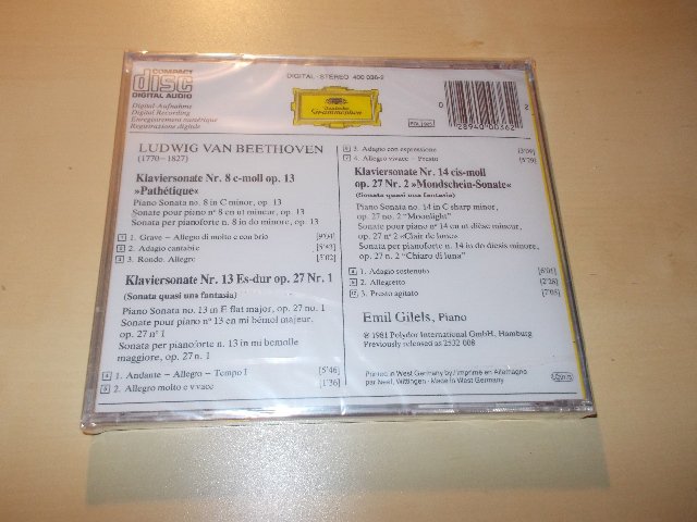 Emil Gilels - Pathetique & Moonlight Sonatas (CD)