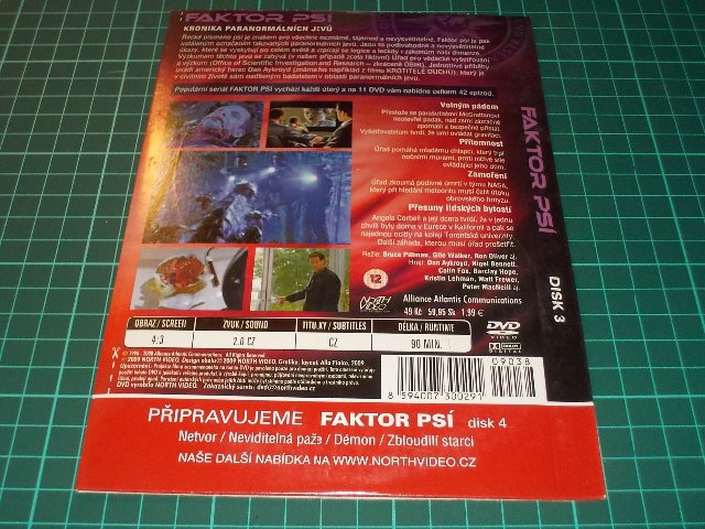 Faktor Psí: Kronika paranormálních jevů (TV seriál)  DISK 3 (DVD v pošetce) > varianta DISK 3