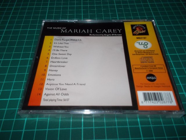 The Music of Mariah Carey - Performed by Angela DAmato (CD)