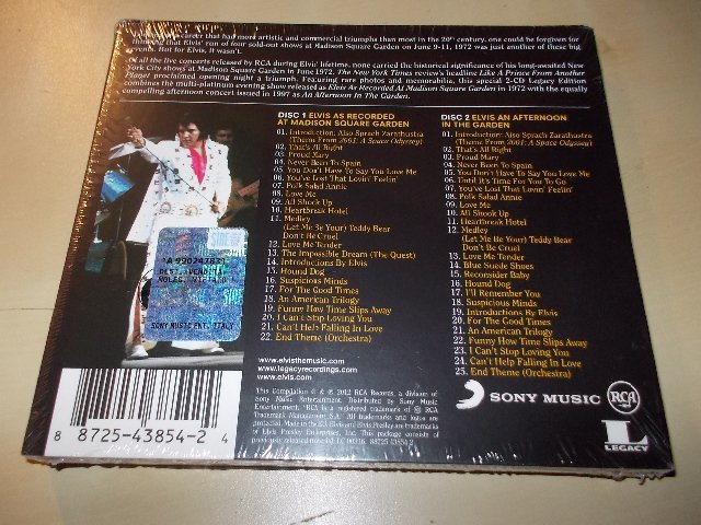 Elvis Presley - Elvis As Recorded At Madison Square Garden (2CD Digipack)