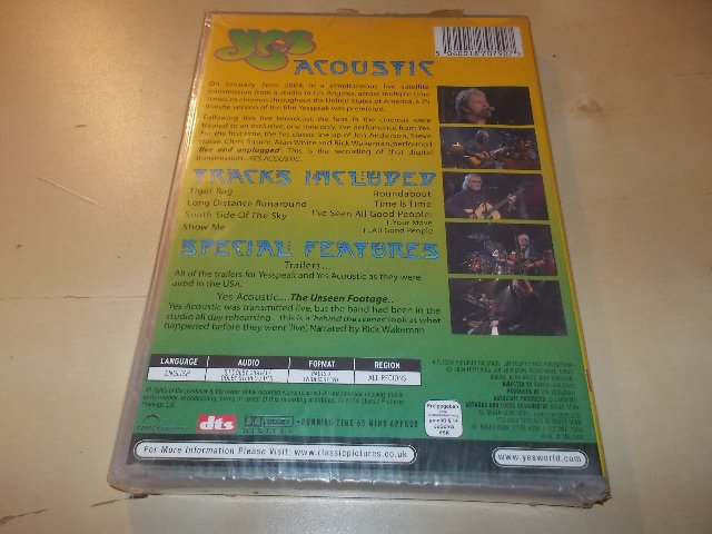 Yes ‎- Acoustic- Guaranteed No Hiss (DVD)