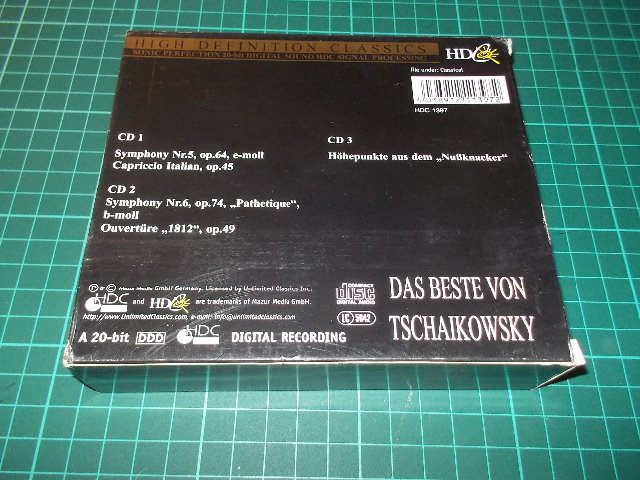 Das Beste Von Tchaikovsky - (3CD) ROZBALENO - BAZAR > varianta A