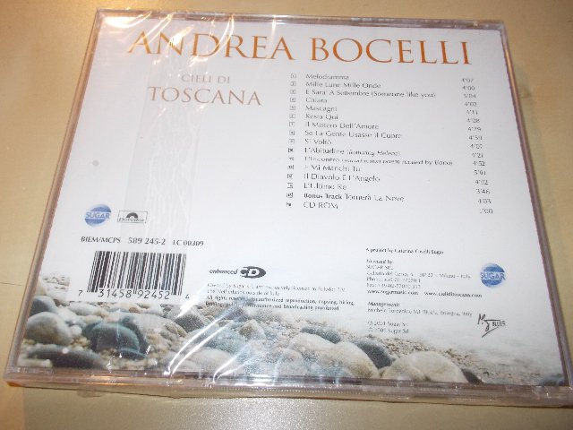 Andrea Bocelli - Cieli Di Toscana (CD) > varianta A