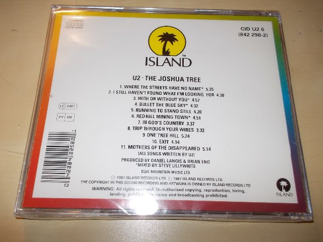 U2 - The Joshua Tree (CD) > varianta A