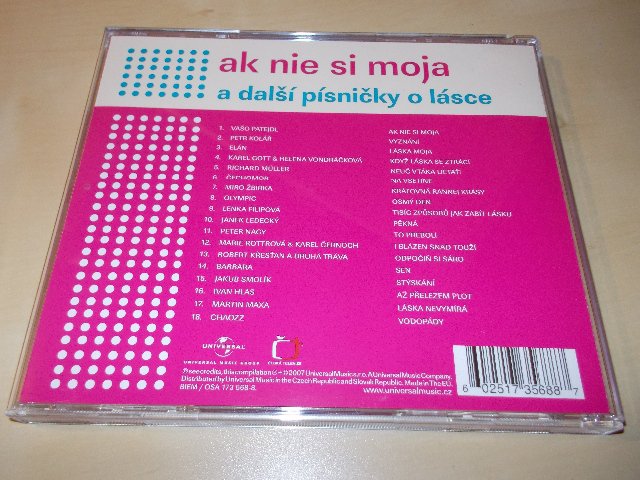 Various Artists - AK NIE SI MOJA A DALŠÍ PÍSNÍČKY O LÁSCE (CD) 