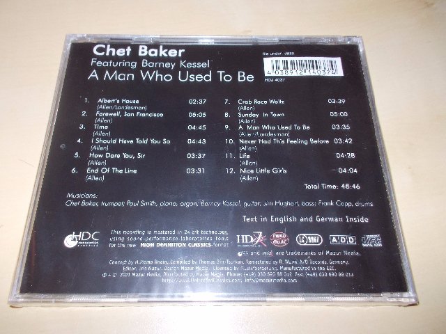 CHET BAKER - A MAN WHO USED TO BE (CD)