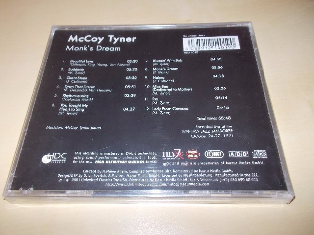 Mccoy Tyner - Monk´S Dream (CD)