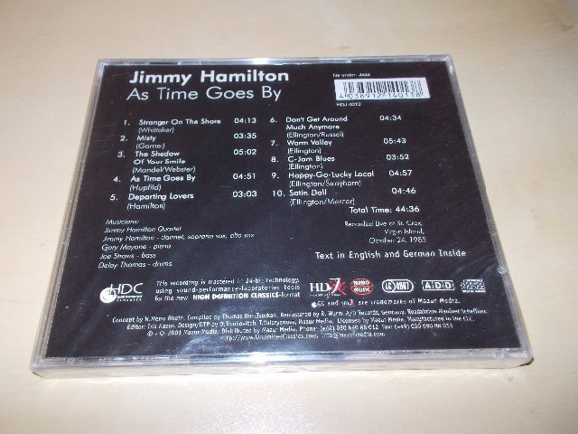 Jimmy Hamilton ‎- As Time Goes By (CD) 