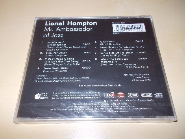 LIONEL HAMPTON - Mr. Ambassador of Jazz (CD) BAZAR ROZBALENO 