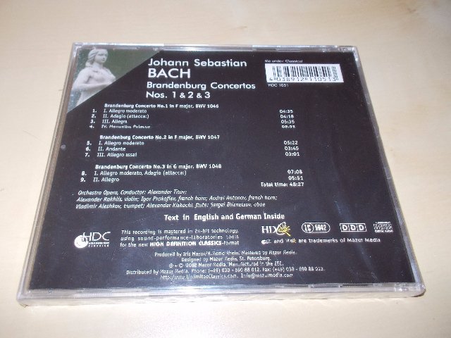BACH. Branderburg Concertos Nos. 1&2&3 - Orchestra Opera - Alexander Titov (CD) > varianta A